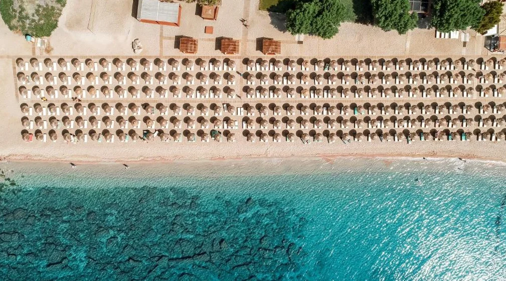 Mitsis Blue Domes Exclusive | drone foto strand